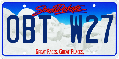 SD license plate 0BTW27