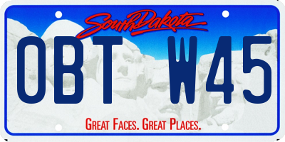 SD license plate 0BTW45