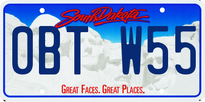 SD license plate 0BTW55