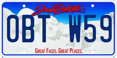 SD license plate 0BTW59