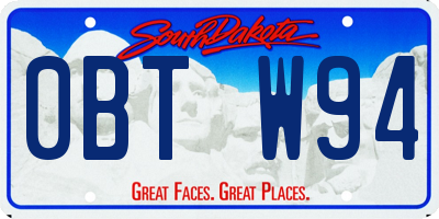 SD license plate 0BTW94