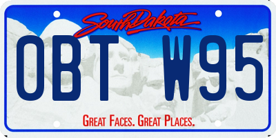 SD license plate 0BTW95