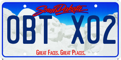 SD license plate 0BTX02