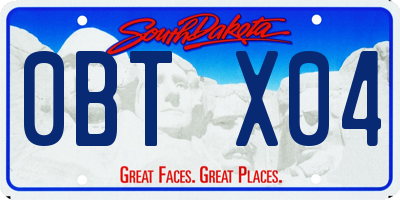 SD license plate 0BTX04
