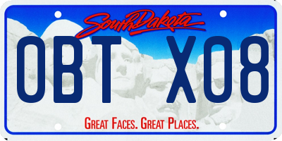 SD license plate 0BTX08