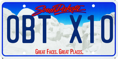 SD license plate 0BTX10
