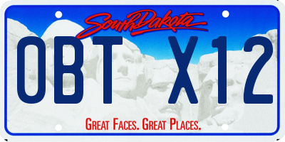 SD license plate 0BTX12