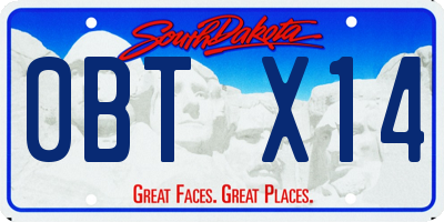 SD license plate 0BTX14