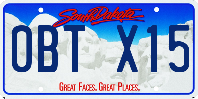 SD license plate 0BTX15