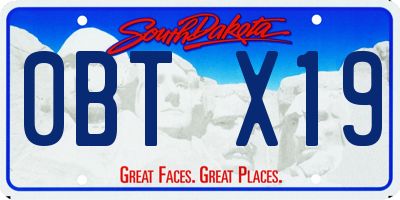 SD license plate 0BTX19