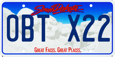 SD license plate 0BTX22