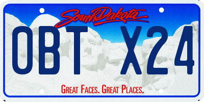 SD license plate 0BTX24