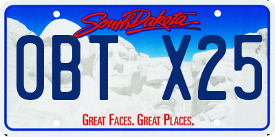 SD license plate 0BTX25