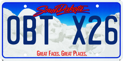 SD license plate 0BTX26