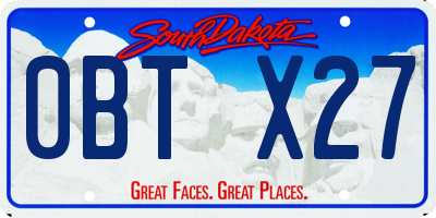 SD license plate 0BTX27