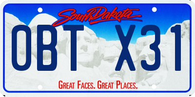 SD license plate 0BTX31