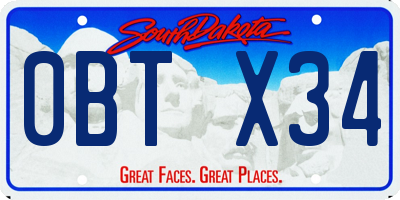 SD license plate 0BTX34