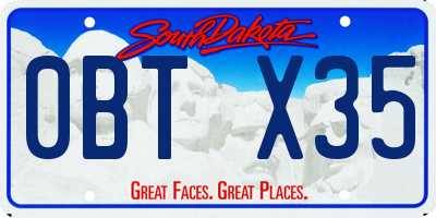 SD license plate 0BTX35