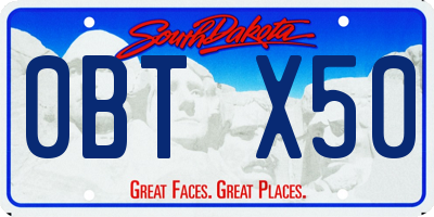 SD license plate 0BTX50