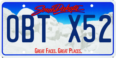SD license plate 0BTX52