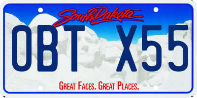 SD license plate 0BTX55