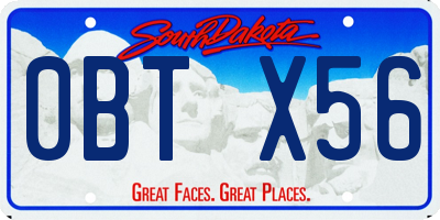 SD license plate 0BTX56