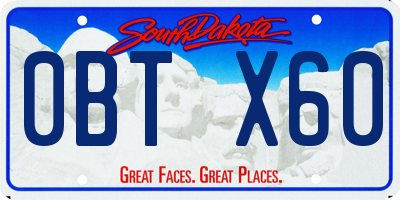 SD license plate 0BTX60