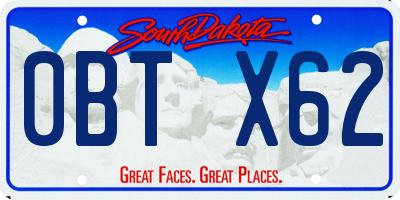 SD license plate 0BTX62