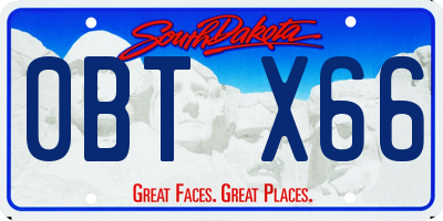 SD license plate 0BTX66