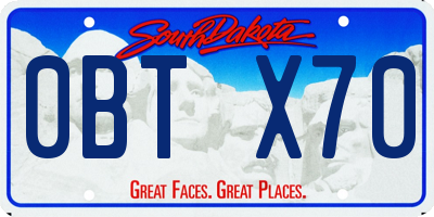 SD license plate 0BTX70