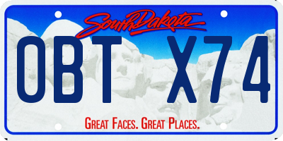 SD license plate 0BTX74