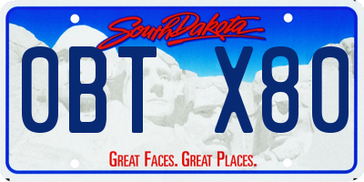 SD license plate 0BTX80