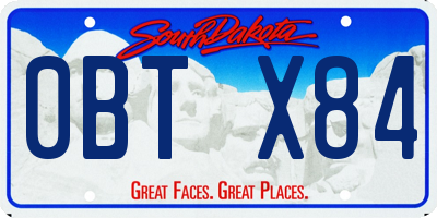 SD license plate 0BTX84