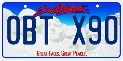 SD license plate 0BTX90