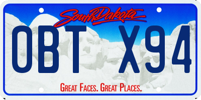 SD license plate 0BTX94