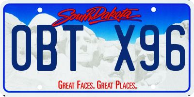SD license plate 0BTX96