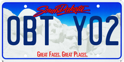 SD license plate 0BTY02