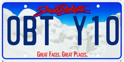 SD license plate 0BTY10