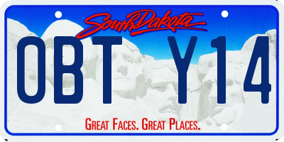 SD license plate 0BTY14