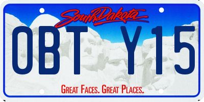 SD license plate 0BTY15