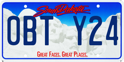 SD license plate 0BTY24