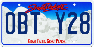 SD license plate 0BTY28