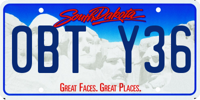 SD license plate 0BTY36