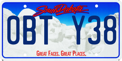 SD license plate 0BTY38