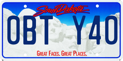 SD license plate 0BTY40