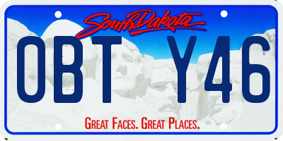 SD license plate 0BTY46