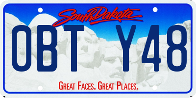 SD license plate 0BTY48