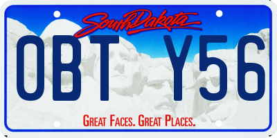 SD license plate 0BTY56