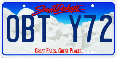 SD license plate 0BTY72