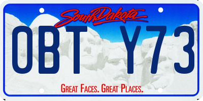 SD license plate 0BTY73